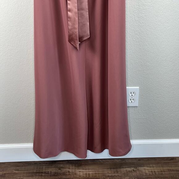 After Six Sienna Brown High Neck Halter Open-Back Evening Gown Plus 20 NWT - Picture 10 of 16